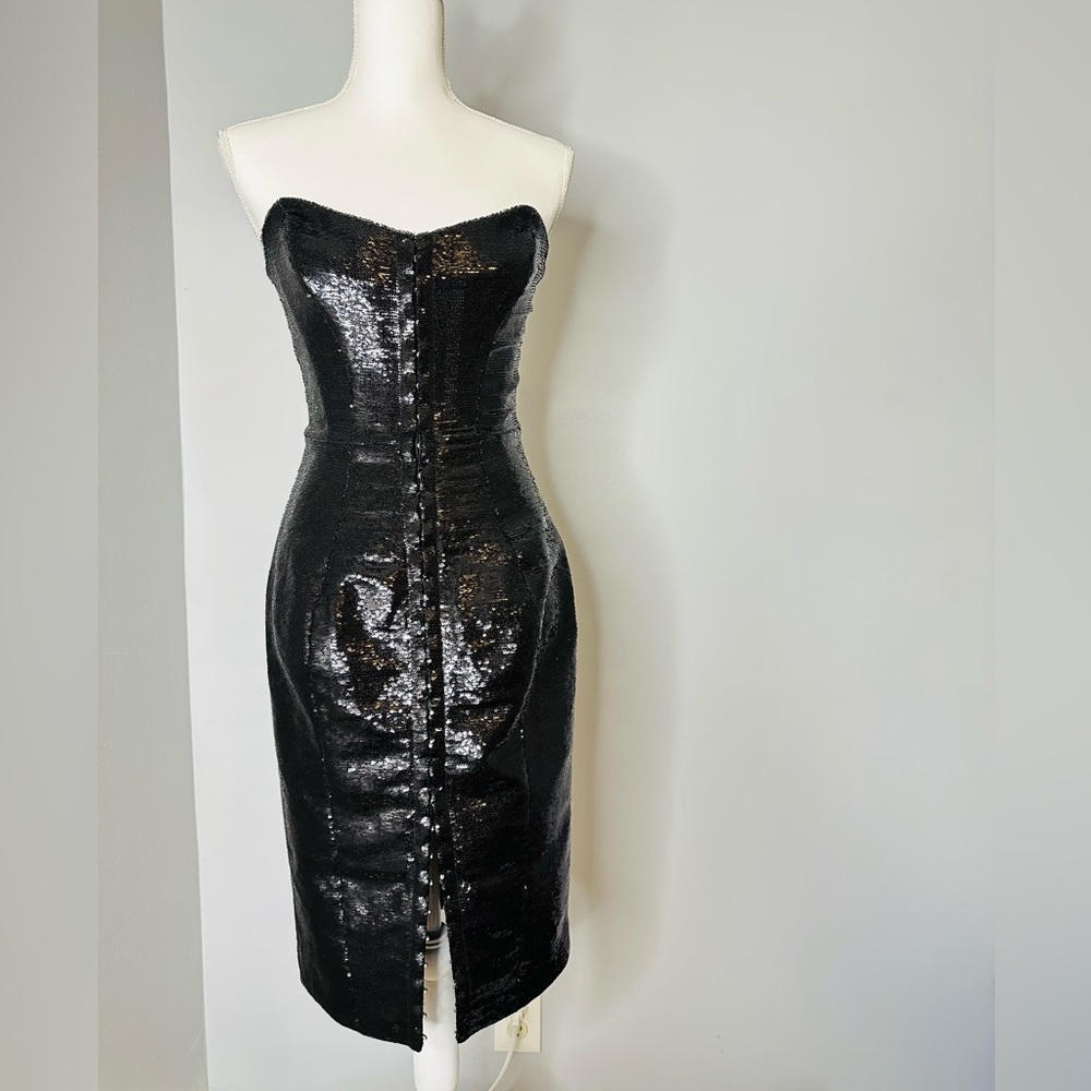 House of CB Black Sequins dress